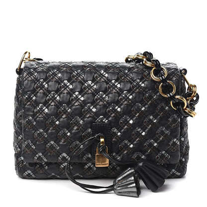 Marc Jacobs Calfskin Quilted Robert Jennifer Shoulder Bag Black Multicolor 1 of 9