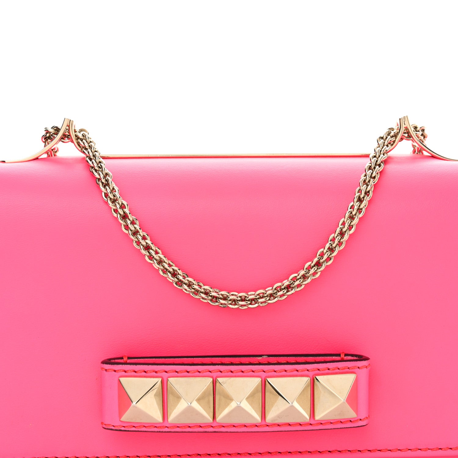Valentino Garavani Calfskin Va Va Voom Shoulder Bag Pop Fuxia 7 of 14