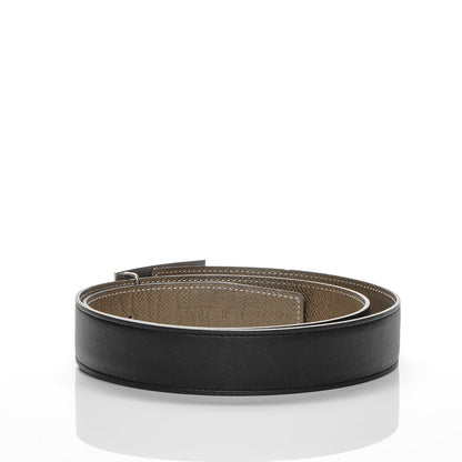 Hermes Swift Epsom 32mm Collier De Chien CDC Belt 85 Black Etoupe 4 of 10