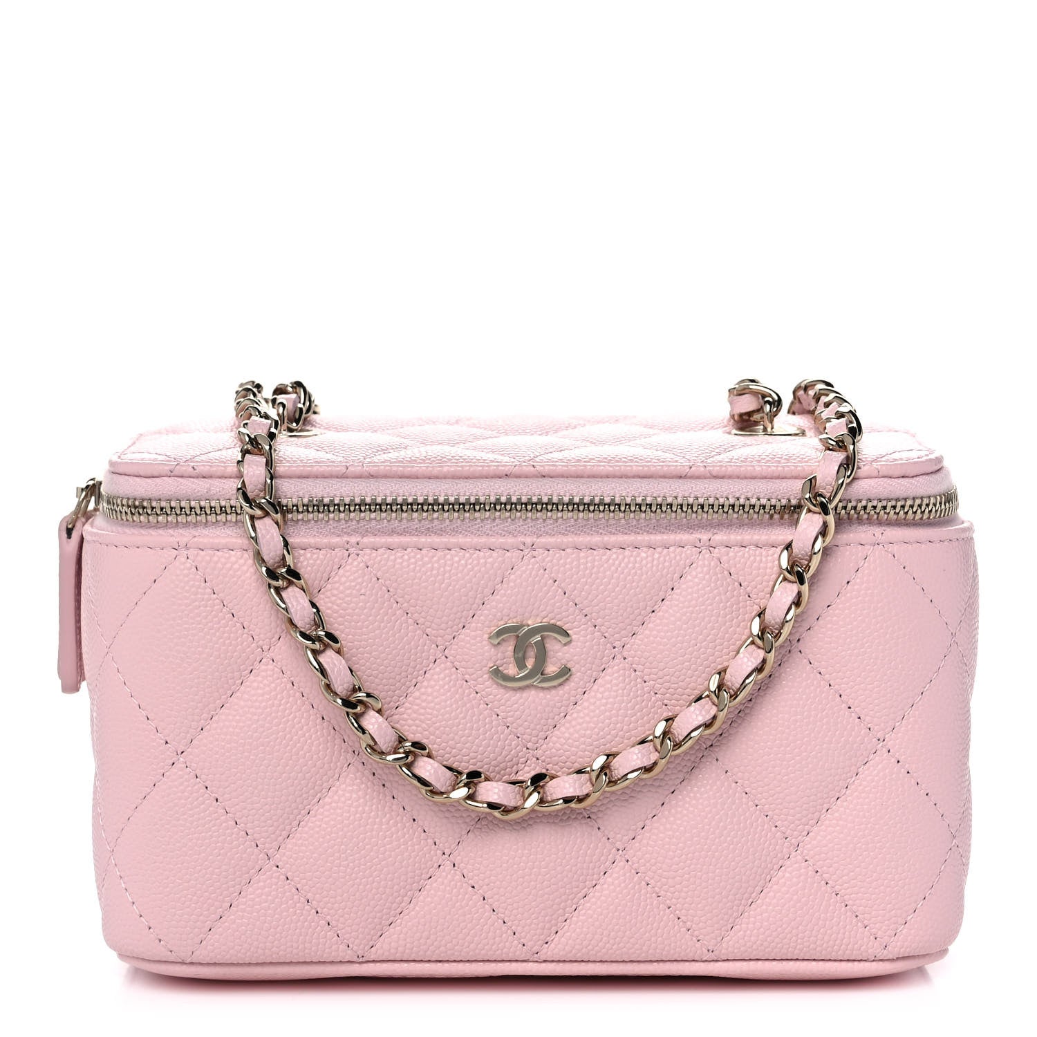 Chanel Caviar Quilted Small Vanity Case With Chain Light Pink 1 of 11