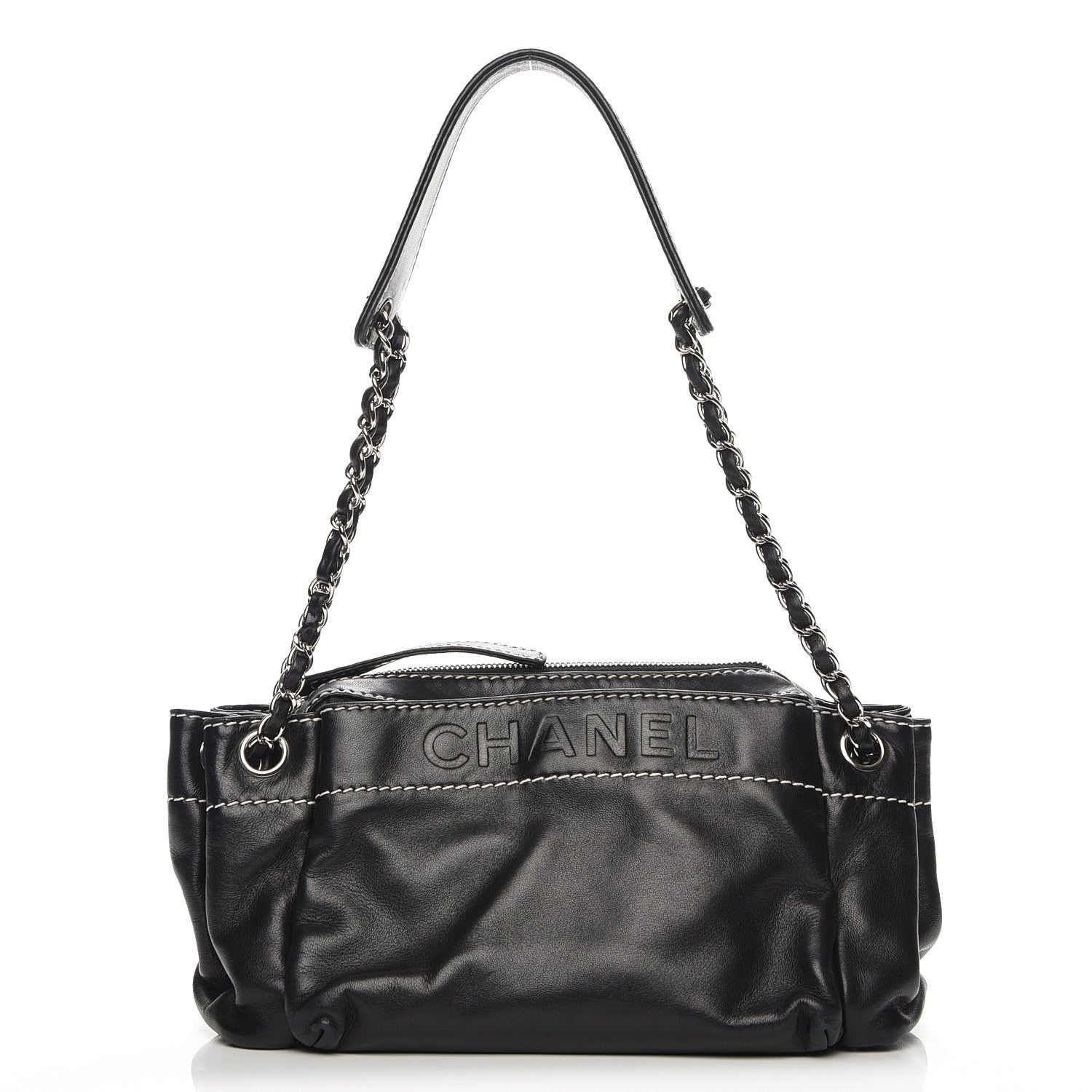 Chanel Lambskin Lax Accordion Hobo Black 1 of 7