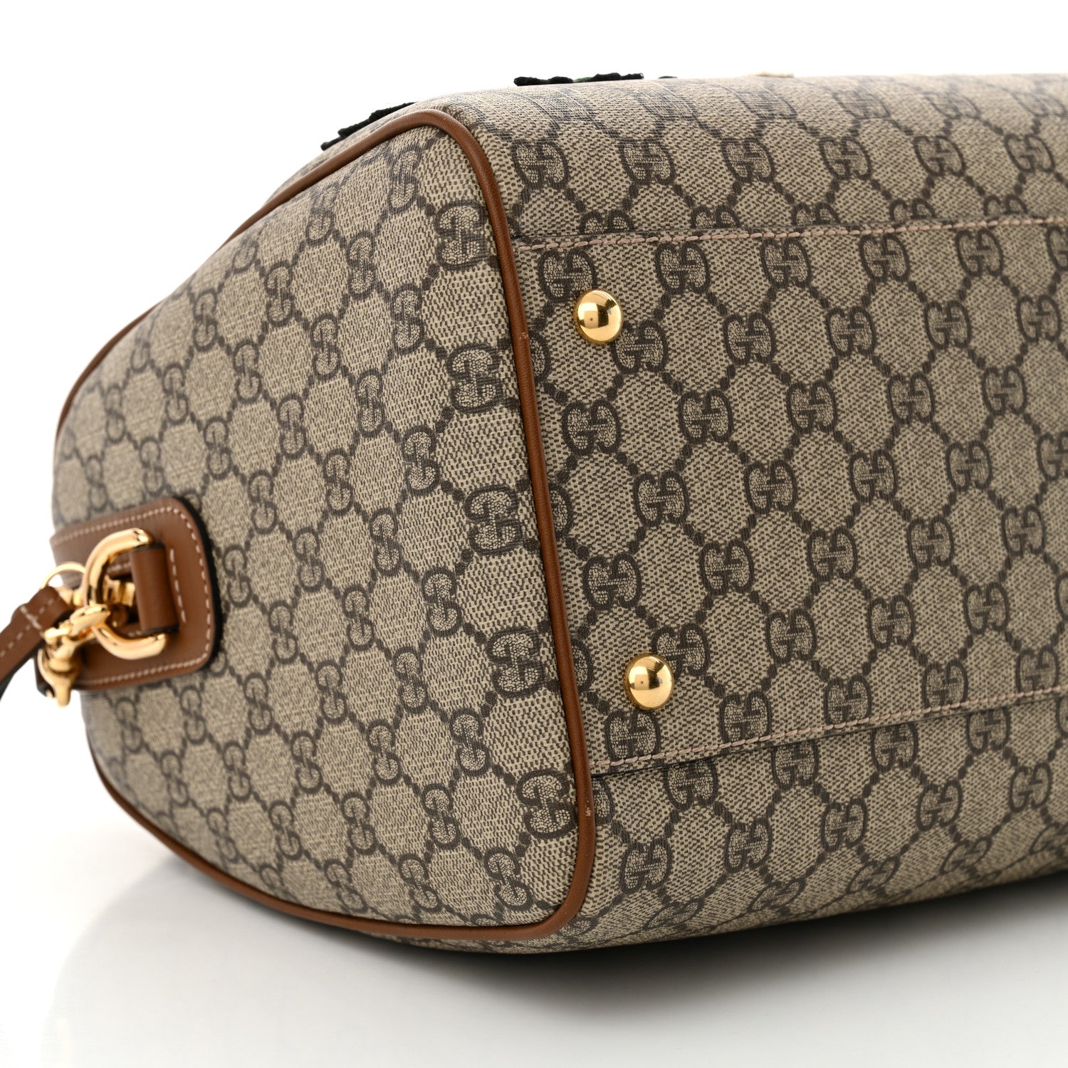 Gucci GG Supreme Monogram Blind for Love Embroidered Medium Boston Beige Tuscany 10 of 11
