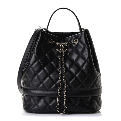 Chanel Caviar Quilted Large Rolled Up Bucket Drawstring Bag Black 1 of 5