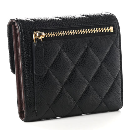 Chanel Caviar Quilted Compact Flap Wallet Black 3 of 8