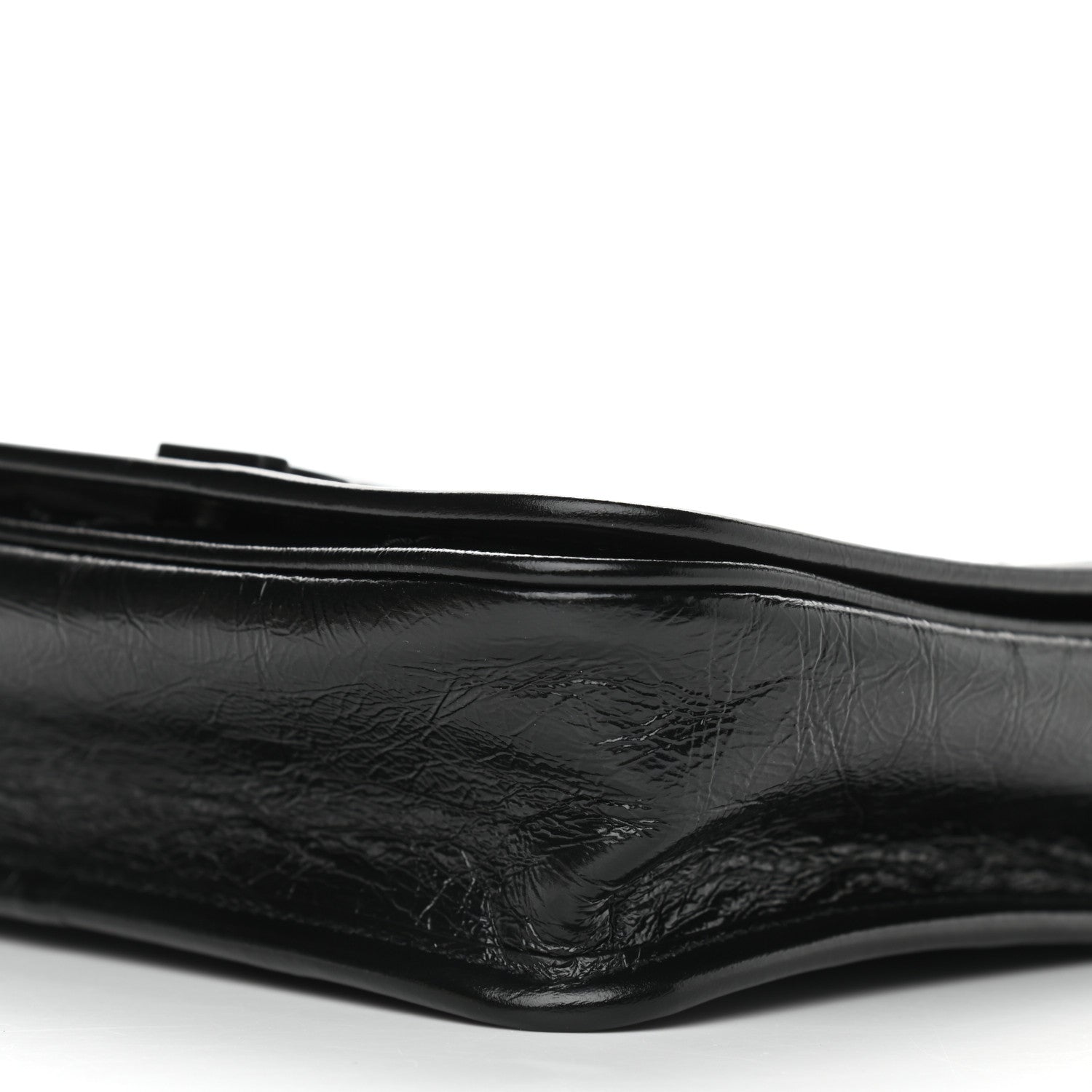 Saint Laurent Crinkled Calfskin Matelasse Monogram Niki Chain Wallet Black 9 of 10
