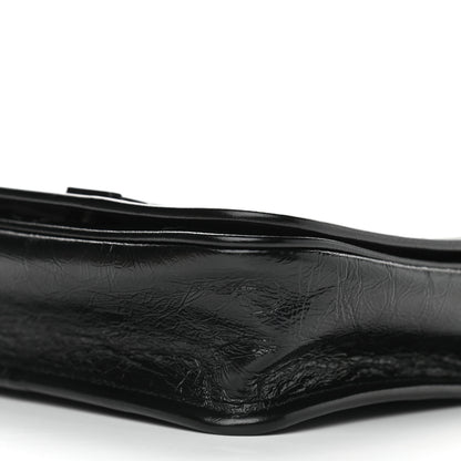 Saint Laurent Crinkled Calfskin Matelasse Monogram Niki Chain Wallet Black 9 of 10