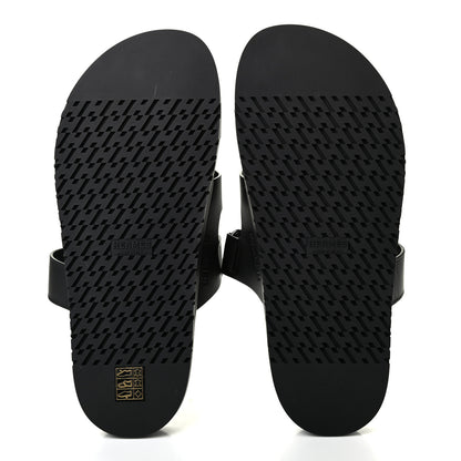 Hermes Calfskin Womens Chypre Sandals 41 Black 5 of 8