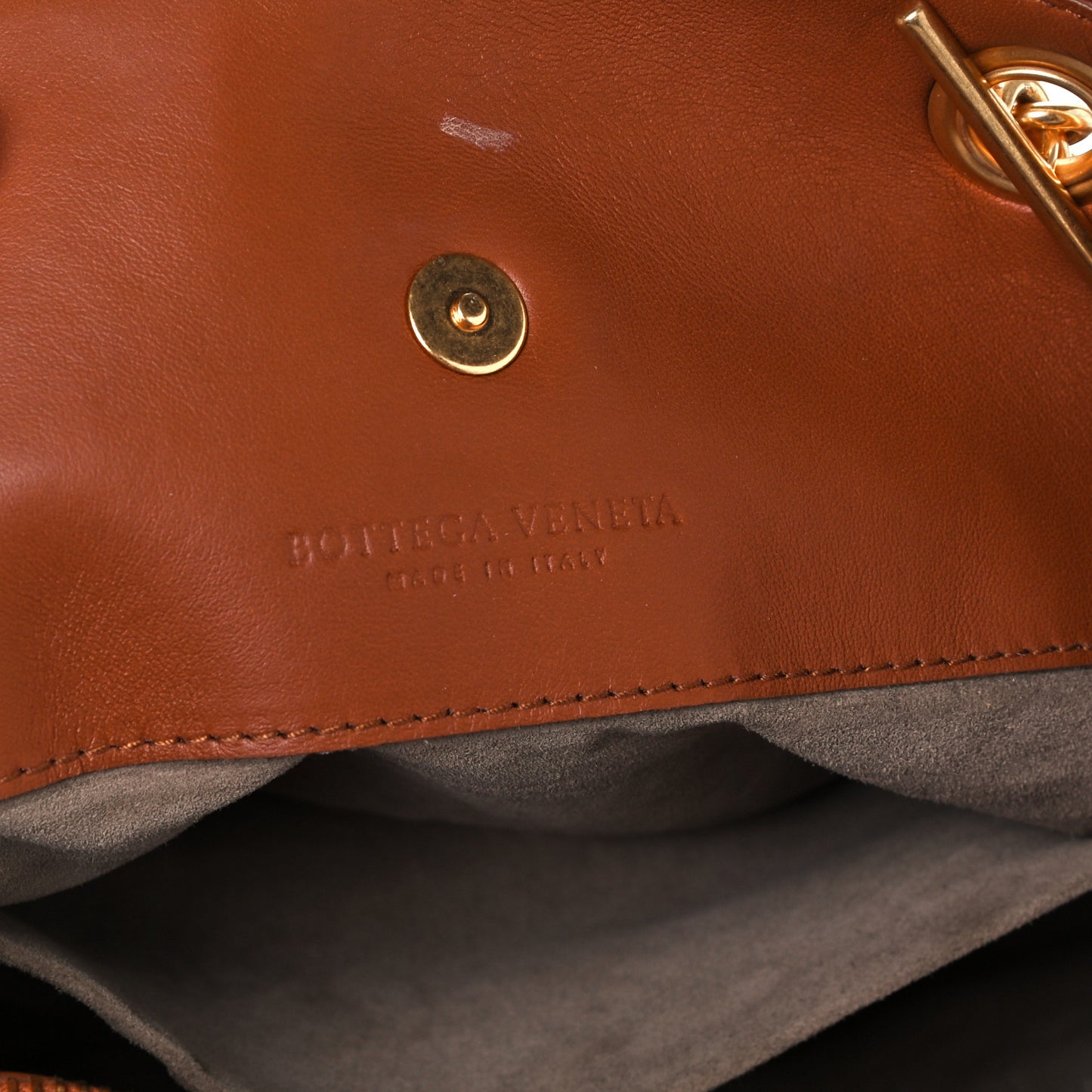 Nappa Intrecciato Medium Classic Chain Strap Tote Noce