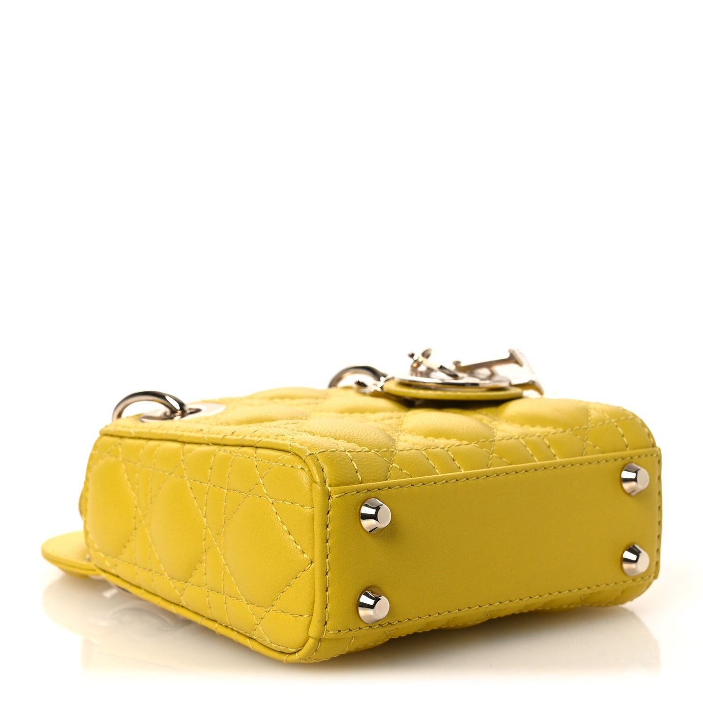 Lambskin Cannage Micro Lady Dior Yellow