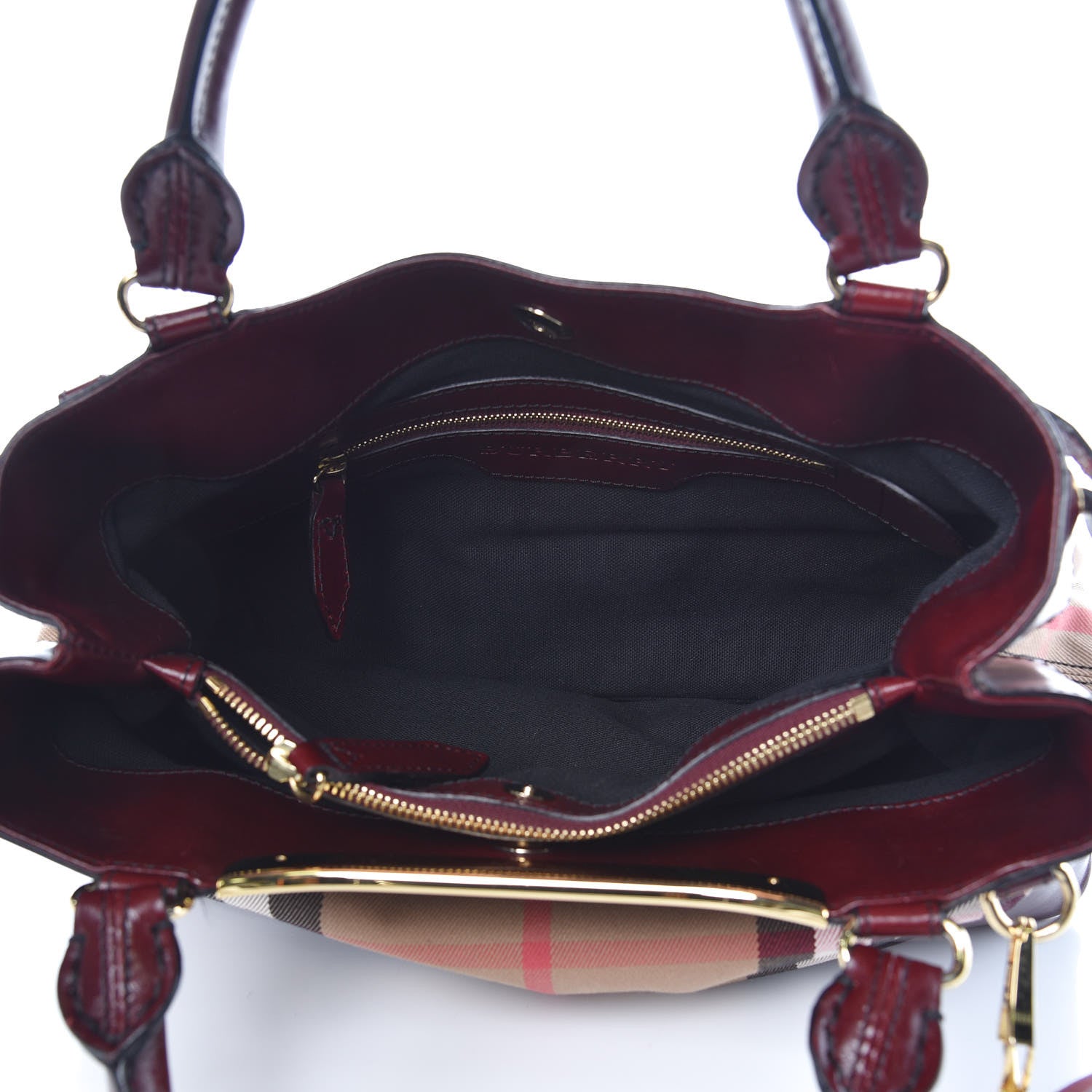 Burberry House Check Tote Burgundy 7 of 16