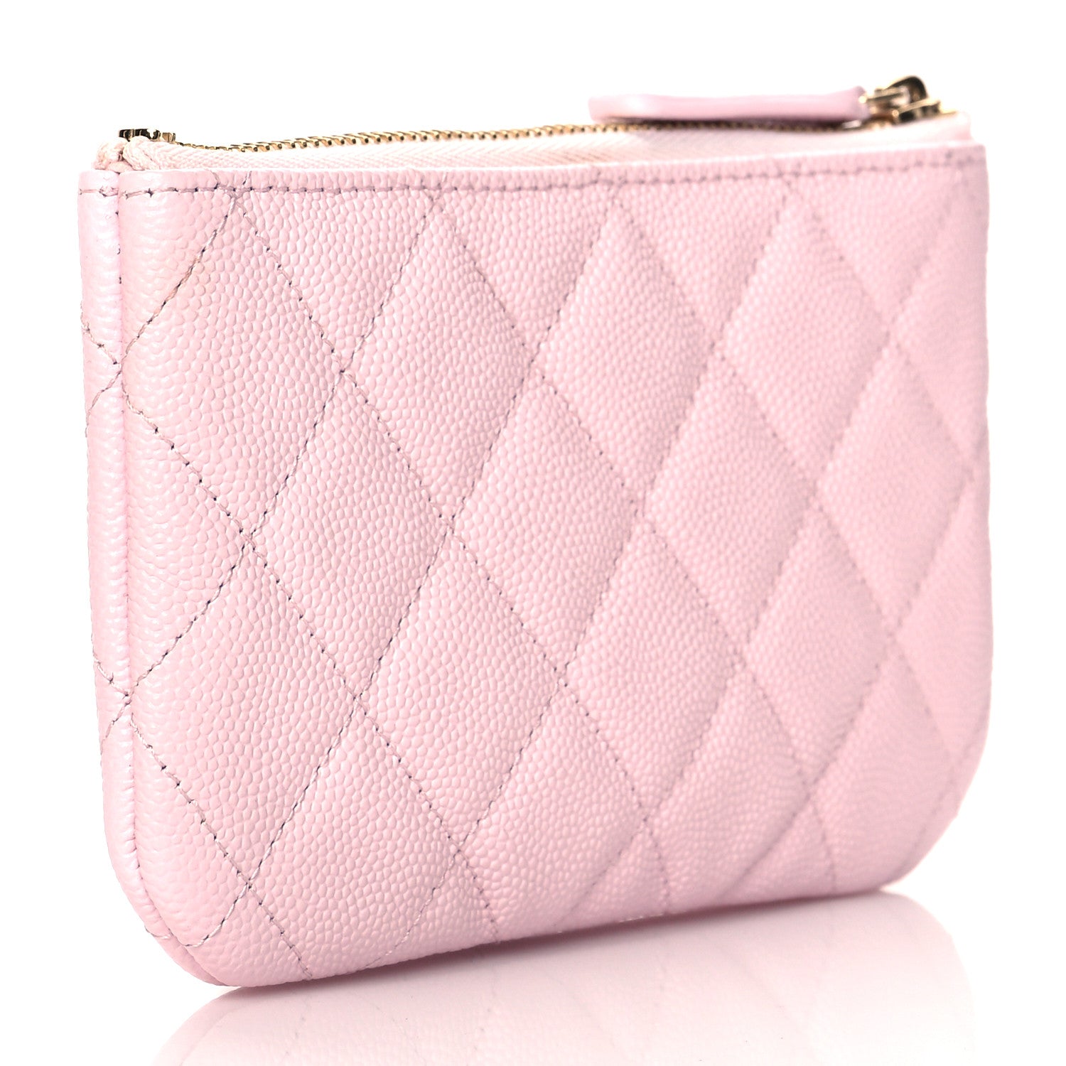 Chanel Shiny Caviar Quilted Small Cosmetic Case Pink 3 of 11