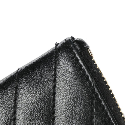 Saint Laurent Calfskin Matelasse Monogram Key Pouch Black 8 of 8