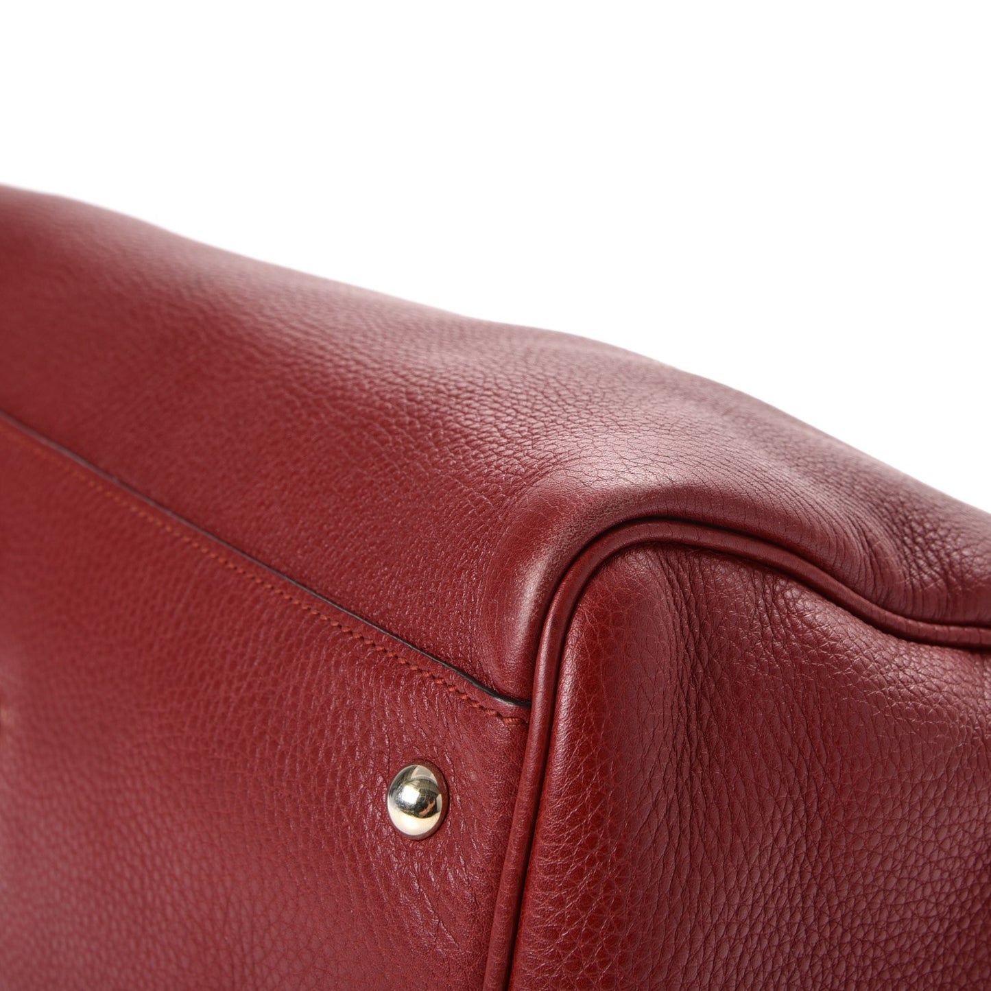 Calfskin Bamboo Medium Shopper Boston Red