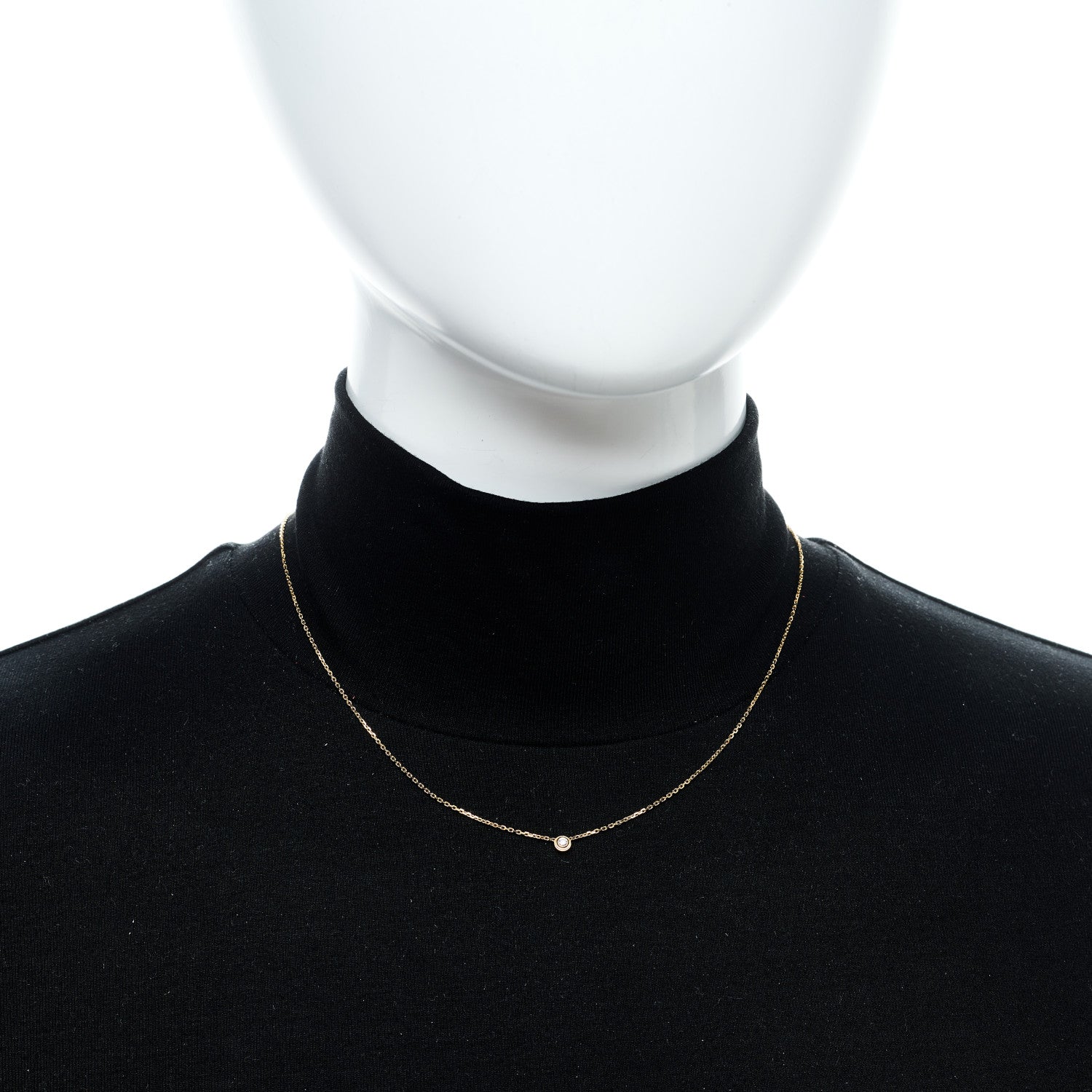 Cartier 18K Yellow Gold Diamond XS D'Amour Pendant Necklace 2 of 4