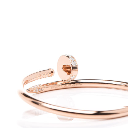 Cartier 18K Pink Gold Diamond Juste Un Clou Bracelet 15 5 of 6