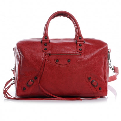 Balenciaga Agneau Classic Hardware Polly Tote Coquelicot 1 of 7