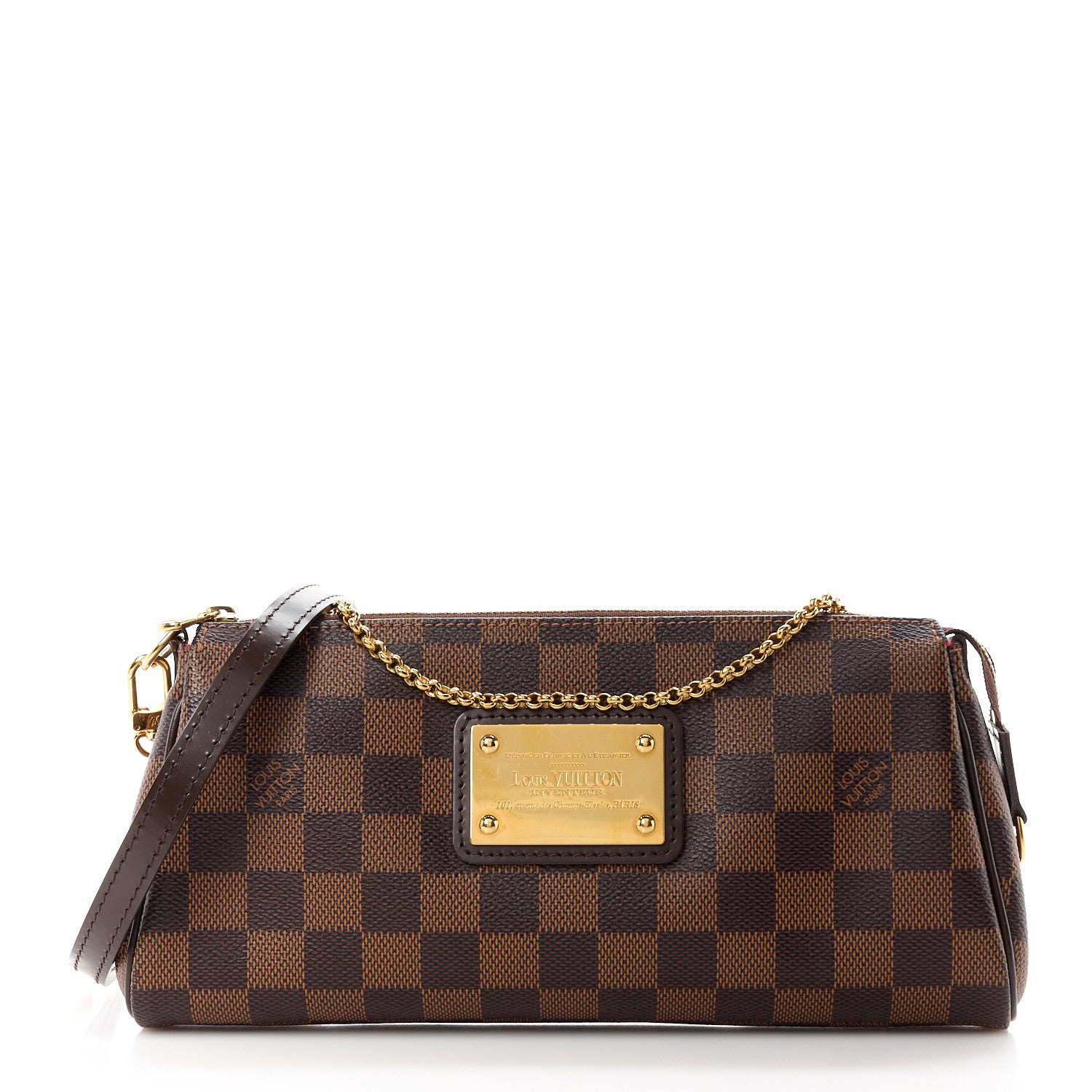 Louis Vuitton Damier Ebene Eva Clutch 1 of 9