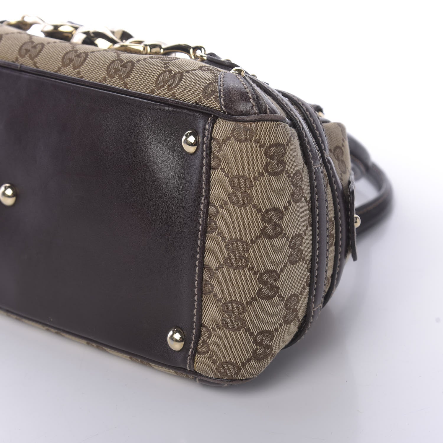 Gucci Monogram Medium Wave Boston Dark Brown 7 of 14