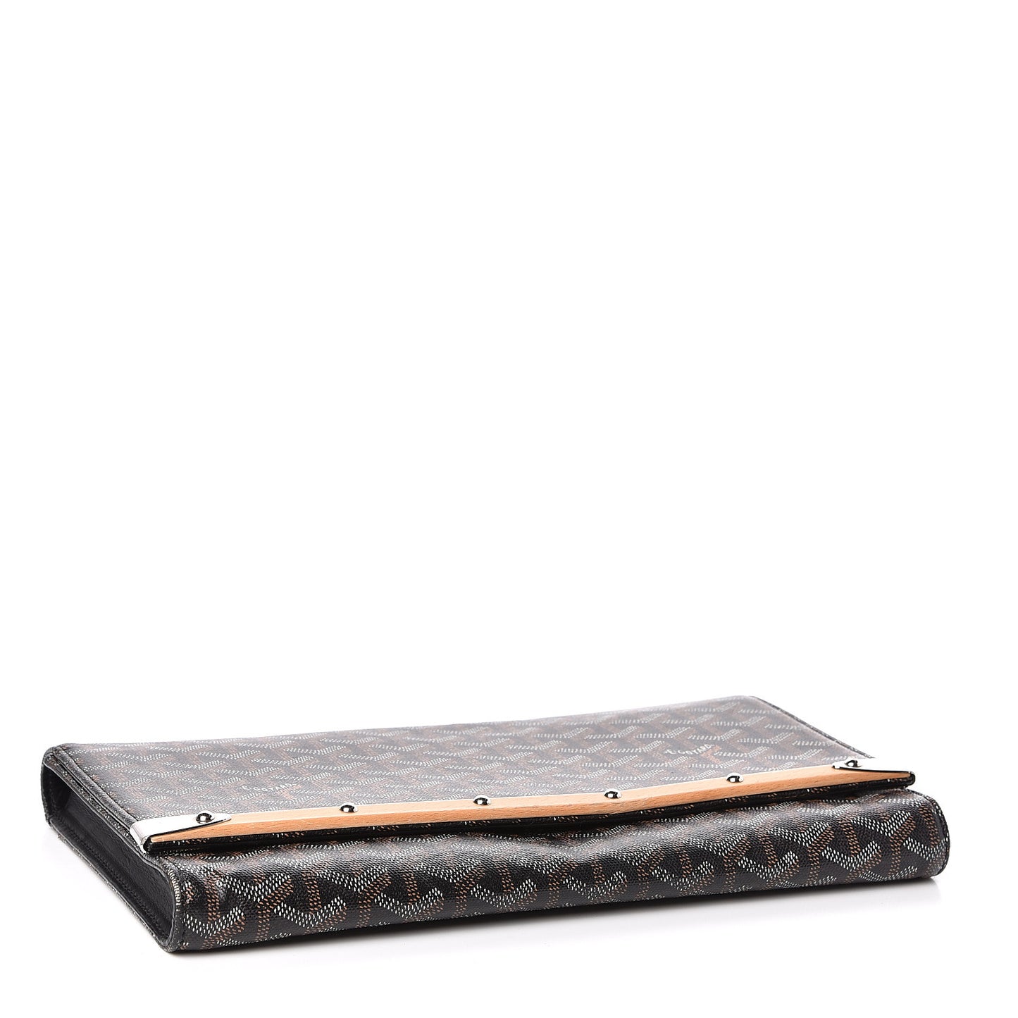 Goyardine Monte Carlo Bois Clutch Black