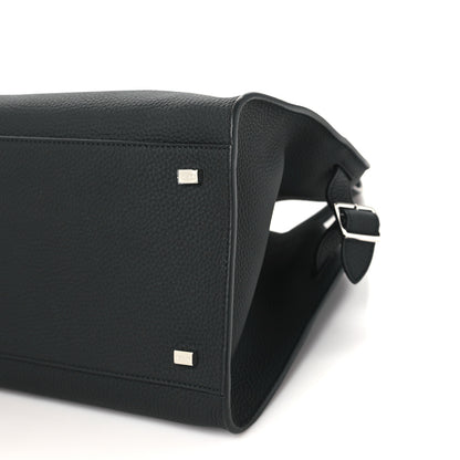 The Row Matte Grained Calfskin Soft Margaux 12 Black 9 of 9