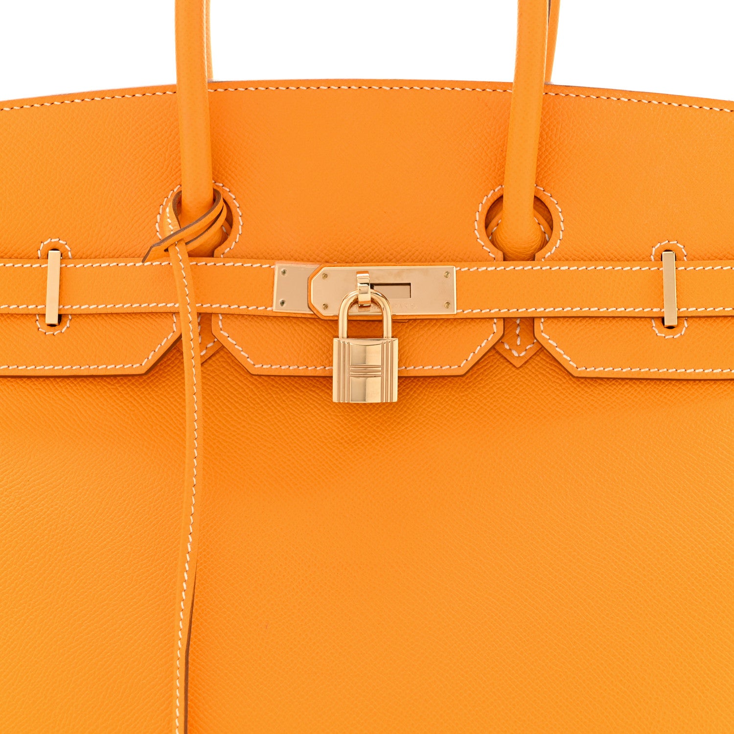 Hermes Epsom Candy Birkin 35 Jaune D'Or Feu 8 of 14