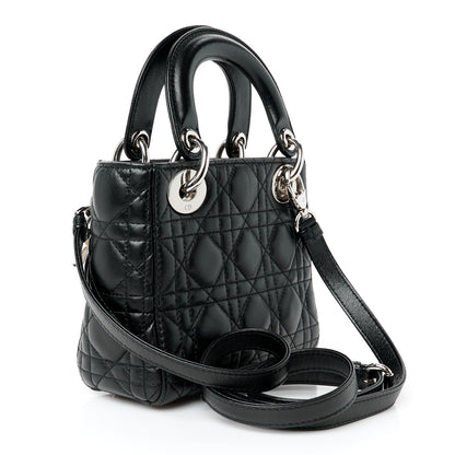 Christian Dior Lambskin Cannage Mini Lady Dior Black 3 of 10