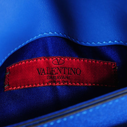 Valentino Garavani Vitello Rockstud Chain Flap Crossbody Bag Light Sapphire 6 of 7
