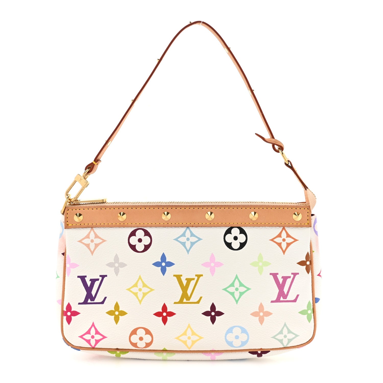 Louis Vuitton Monogram Multicolor Pochette Accessories White 1 of 15