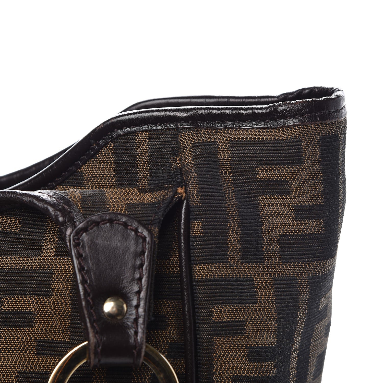 Fendi Zucca Small Chef Shopping Tote Tobacco Moro 9 of 13