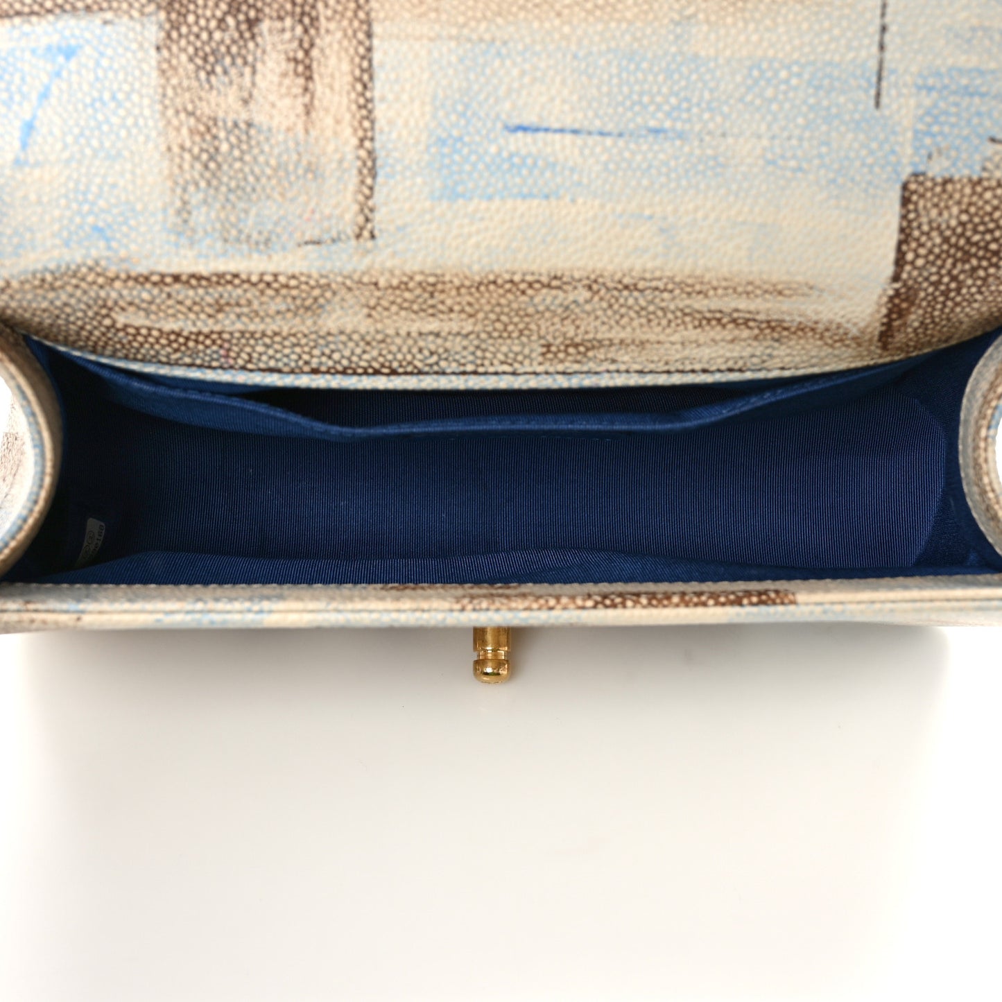 Painted Caviar Quilted Medium Boy In Cuba Flap Blue