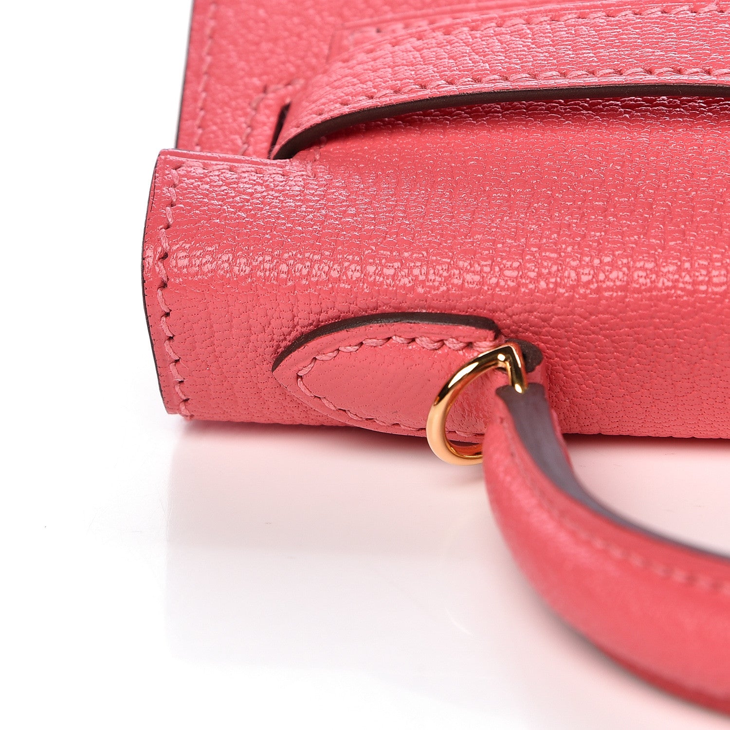 Hermes Chevre Mysore Mini Kelly Sellier 20 Rose Lipstick 11 of 31