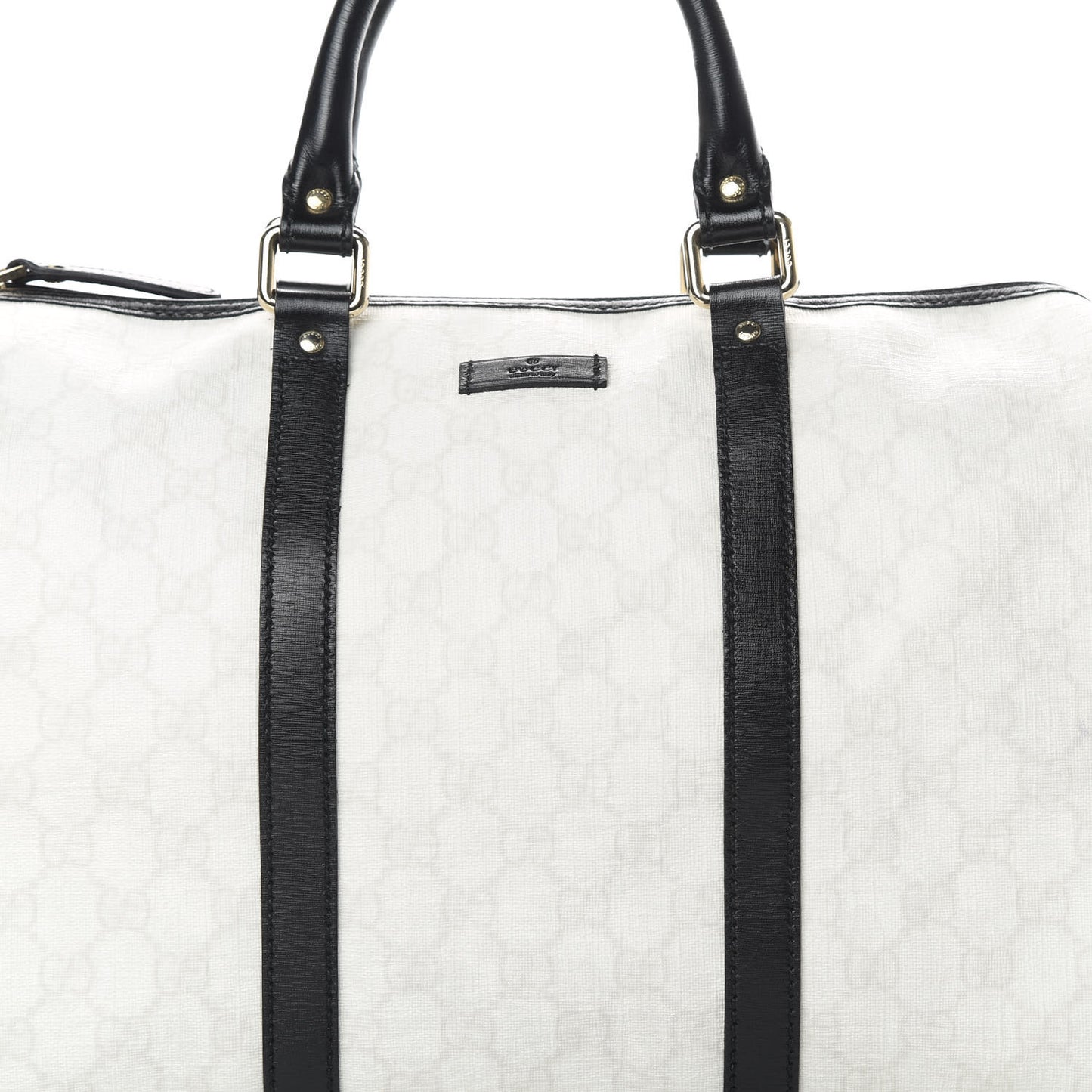 GG Plus Monogram Medium Joy Boston White Black