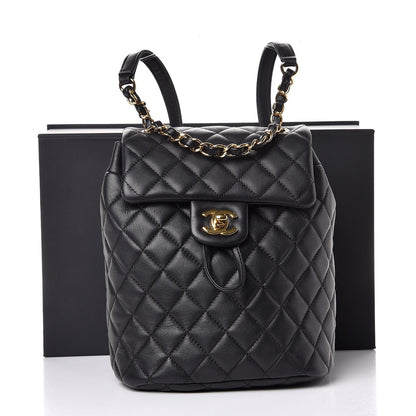 Chanel Calfskin Quilted Mini Urban Spirit Backpack Black 8 of 8