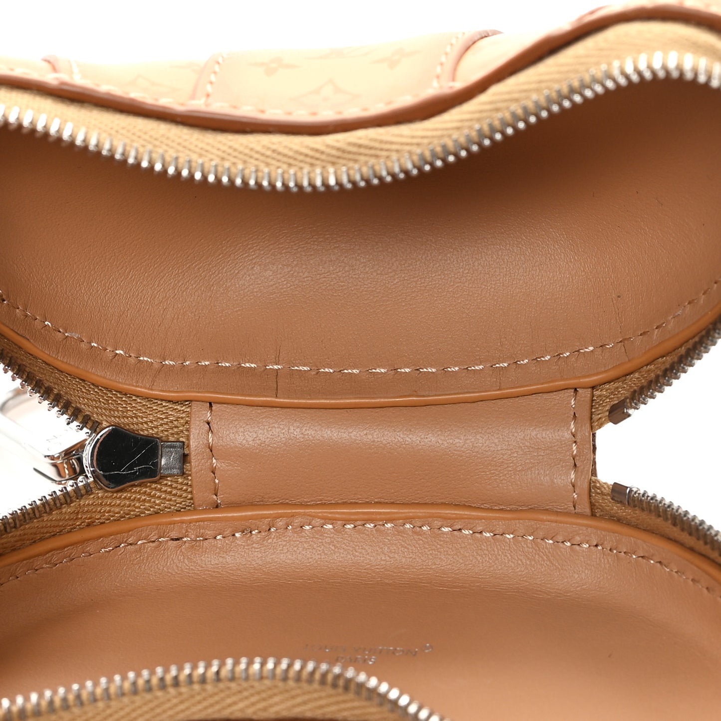 Calfskin Monogram LV Croissant Bag Charm Brown Brown