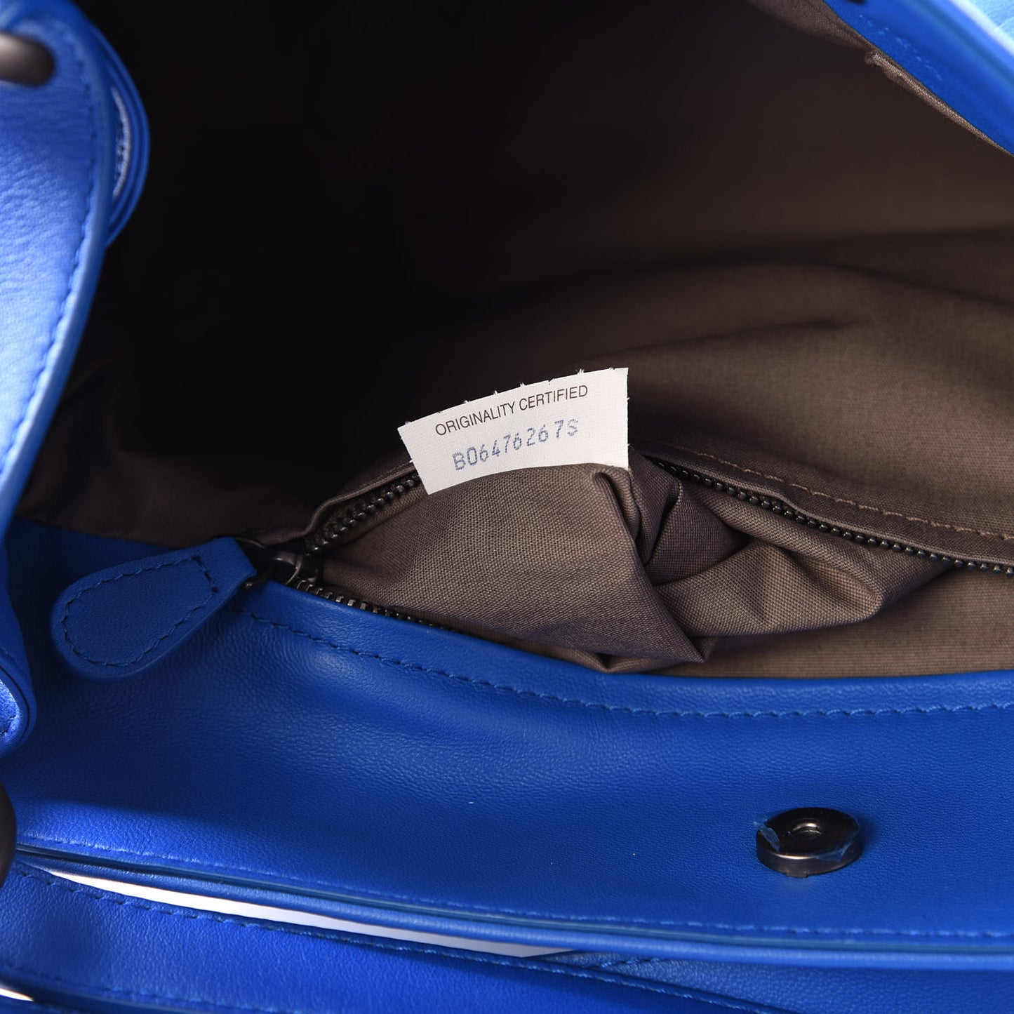 Nappa Intrecciato Shoulder Bag Signal Blue
