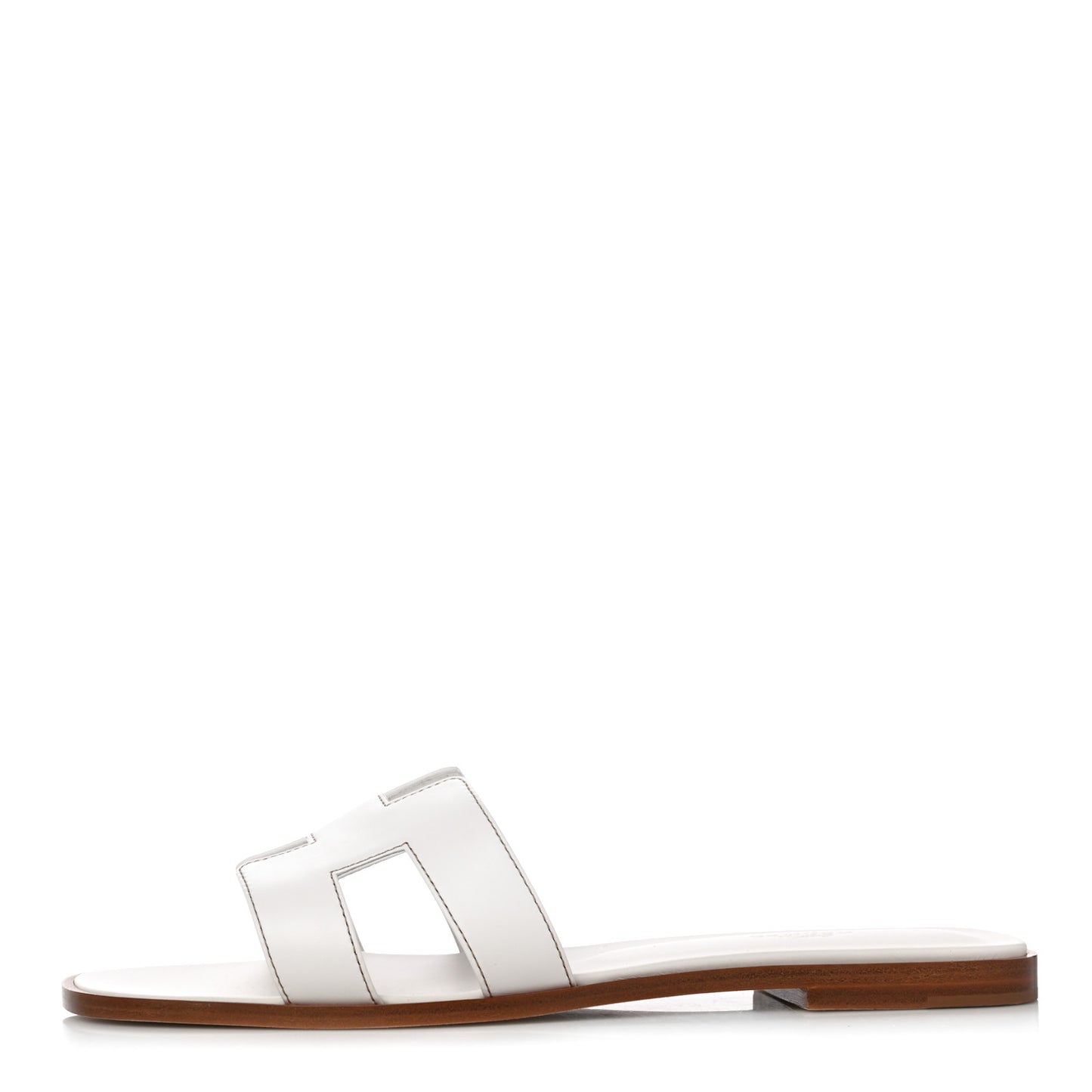 Box Calfskin Oran Sandals 41 White