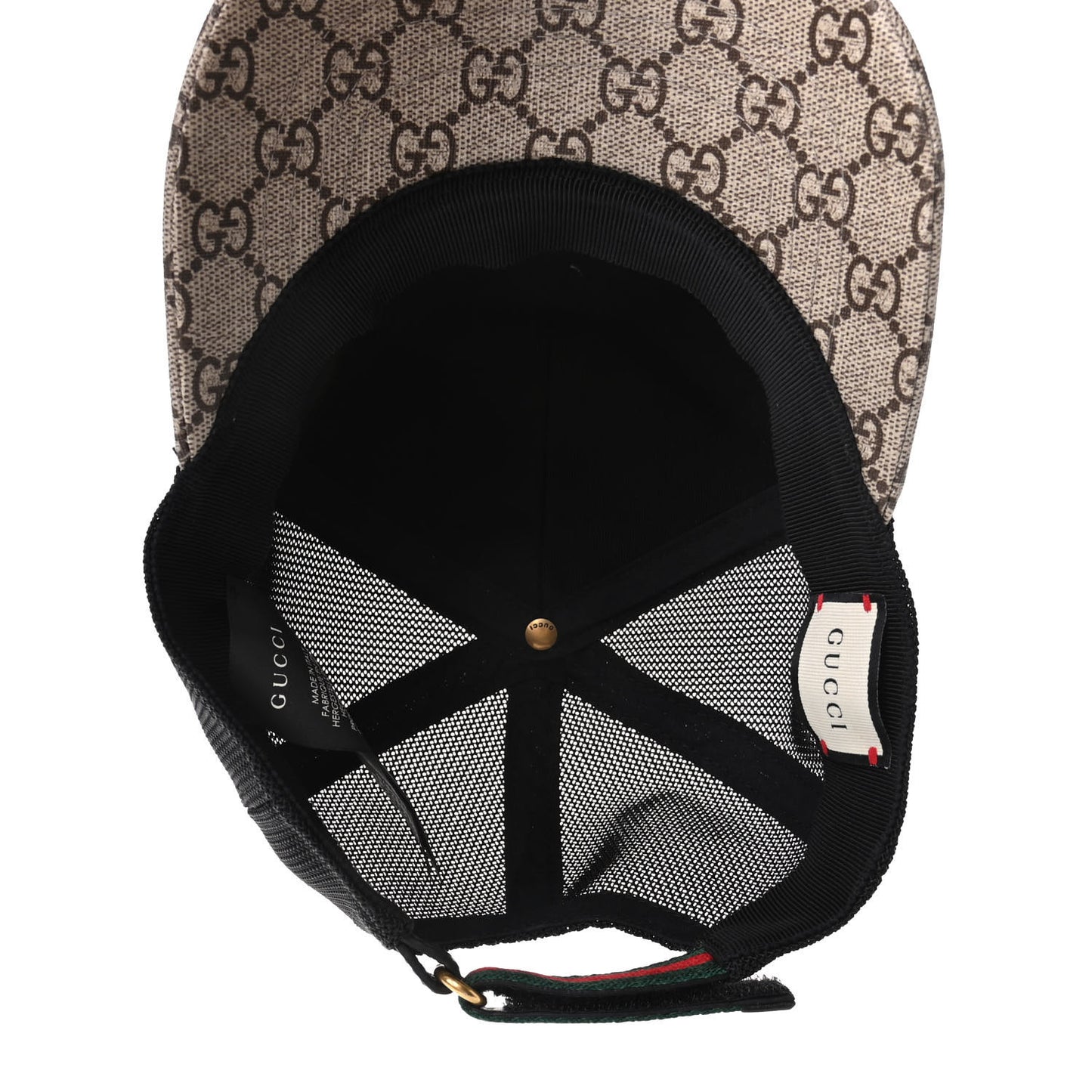GG Supreme Monogram Bee Print Baseball Hat XS Beige
