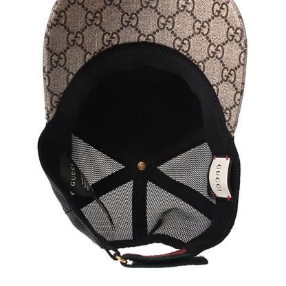 Gucci GG Supreme Monogram Bee Print Baseball Hat XS Beige 4 of 7