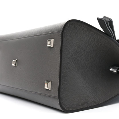 Salvatore Ferragamo Calfskin Medium Studio Soft Bag Grey 10 of 10