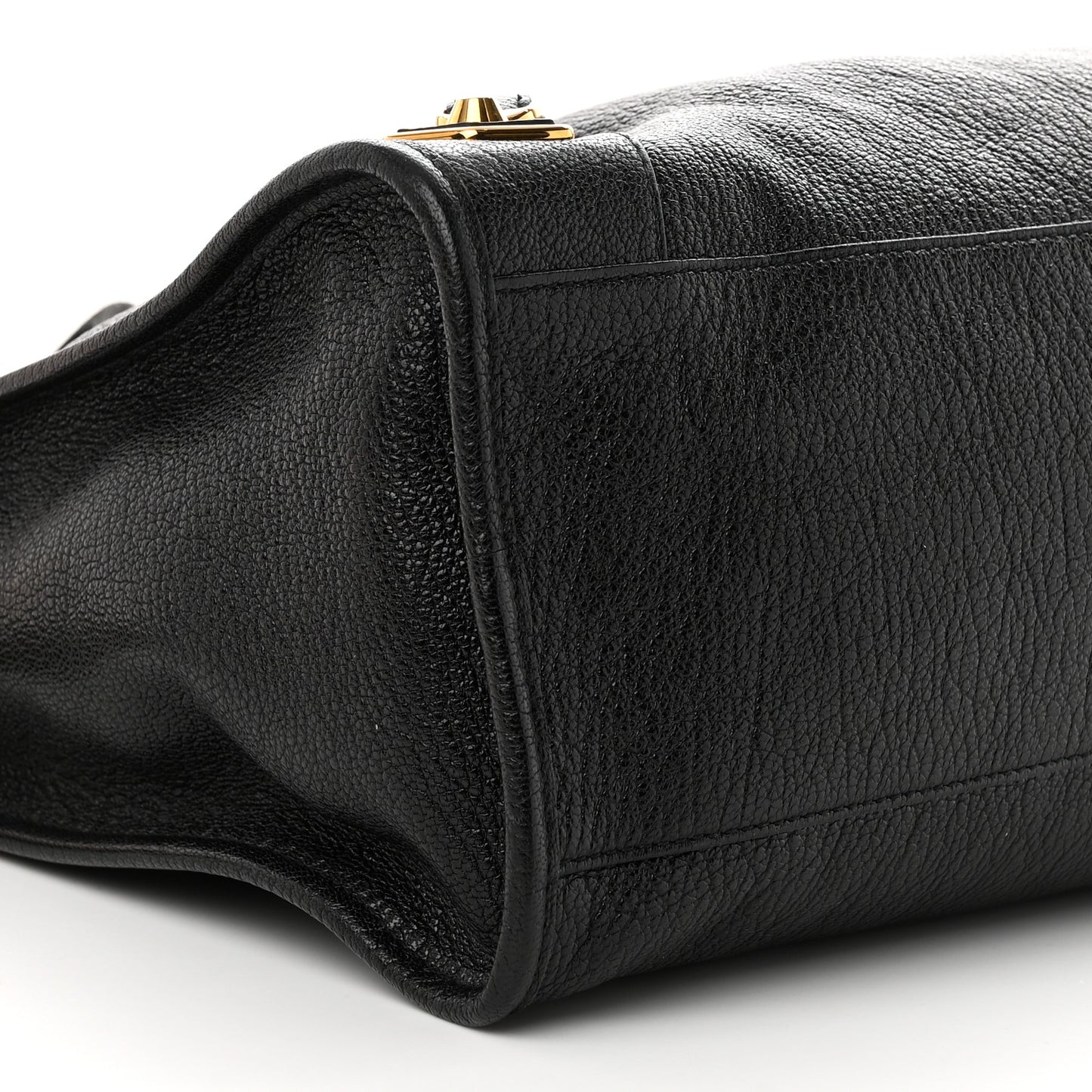 Chevre Gold Metallic Edge Hardware City Black