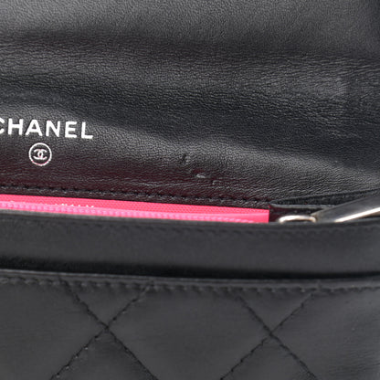 Chanel Calfskin Quilted Cambon Flap Wallet Black White 11 of 11