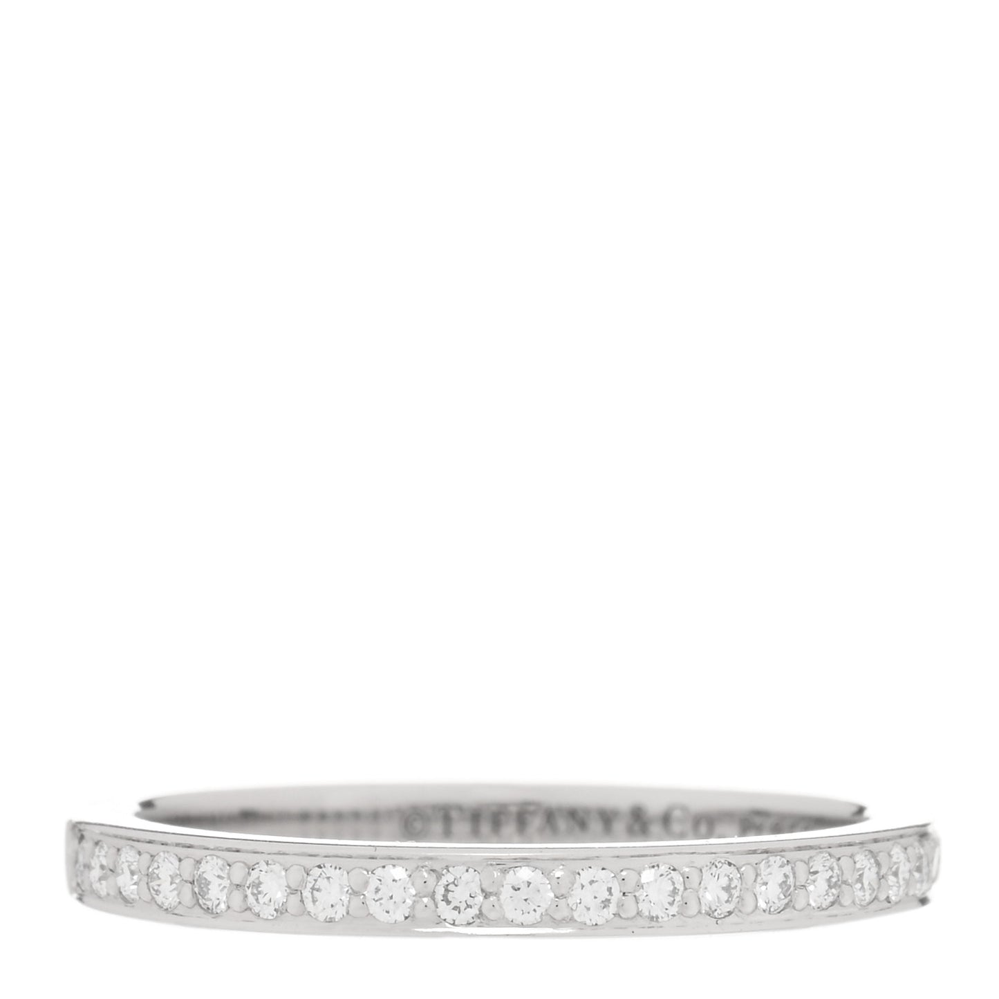 Platinum Diamond Grace Half Circle Wedding Band Ring 54 6.75