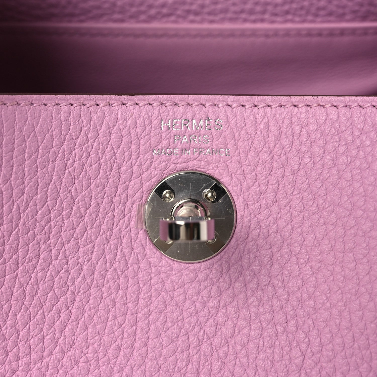 Hermes Taurillon Clemence Mini Lindy 20 Mauve Sylvestre 6 of 14