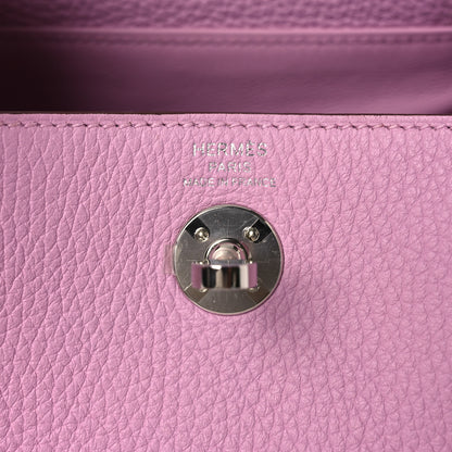 Hermes Taurillon Clemence Mini Lindy 20 Mauve Sylvestre 6 of 14