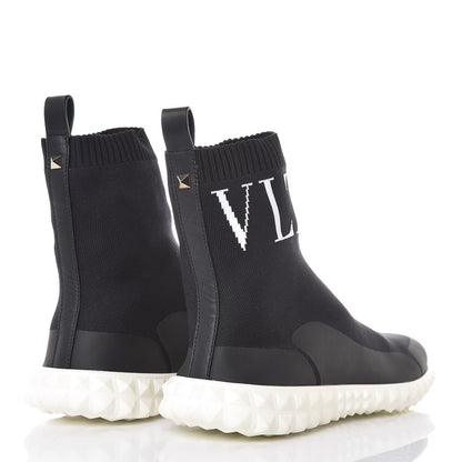 Valentino Garavani Stretch Knit VLTN Sock Sneakers 36 Black 4 of 7