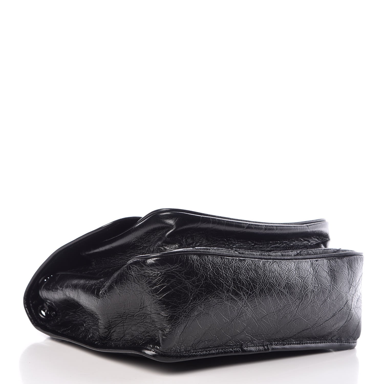 Saint Laurent Crinkled Calfskin Matelasse Monogram Medium Niki Chain Satchel Black 5 of 12