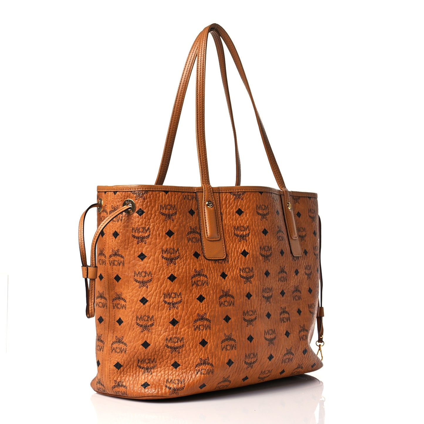Visetos Medium Liz Reversible Shopper Tote Cognac