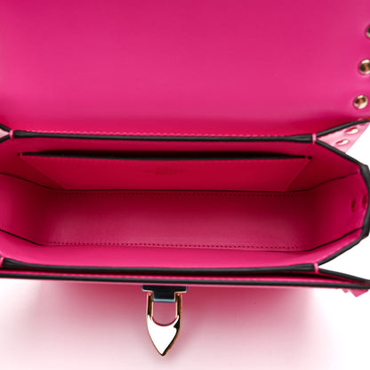Valentino Garavani Smooth Calfskin Enamel Tonal Small Rockstud23 Shoulder Bag Pink PP 5 of 11