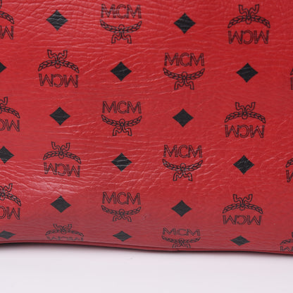 MCM Visetos Medium Liz Reversible Shopper Tote Ruby Red 15 of 23