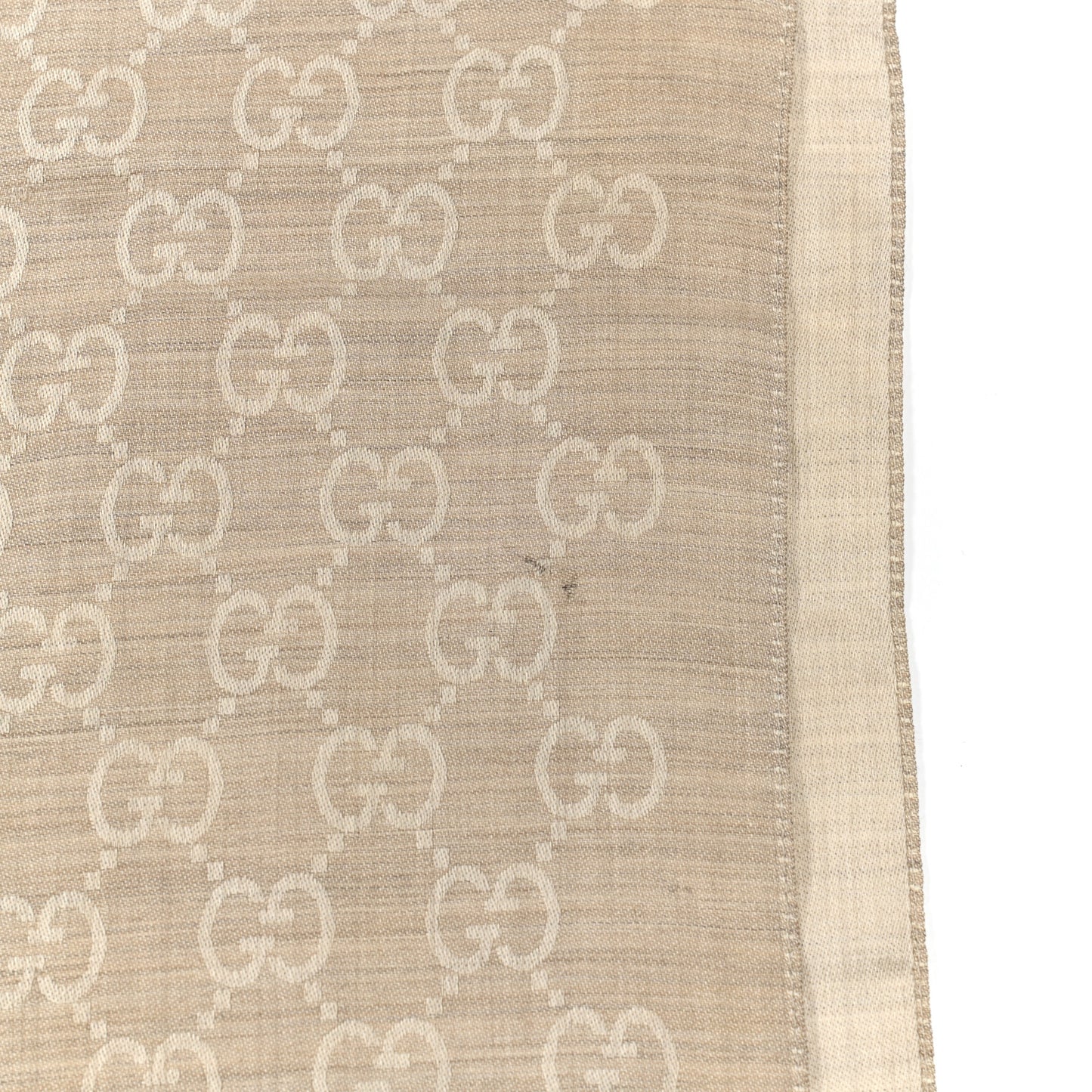 Wool Silk GG Monogram GGNat Scarf Sand